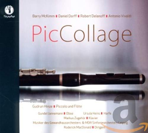 CD cover for “PicCollage” featuring a piccolo and composers’ names.