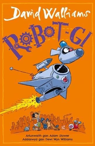 Book cover: "Robot-Gi" featuring a cartoon robot dog in flight.