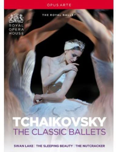 DVD cover for Tchaikovsky’s classic ballets featuring a ballerina.