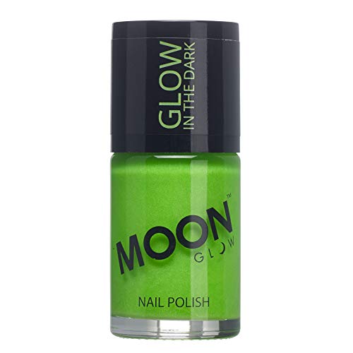 Moon Glow - Glow in the Dark Nail Varnish 14ml Green – Phosphorescent - Charge to glow