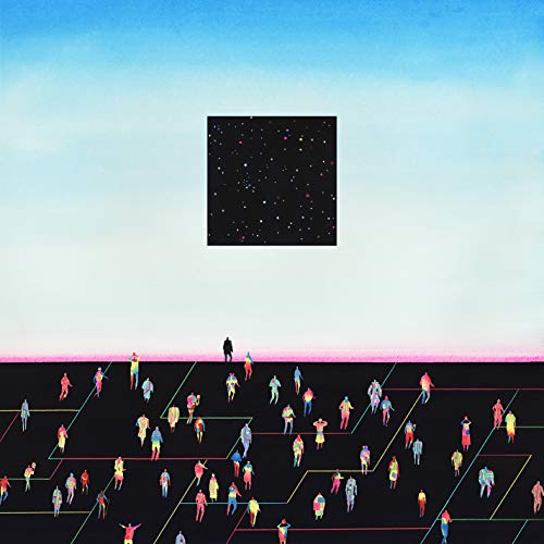 Album cover for Young the Giant's "Mirror Master" with figures and lines.