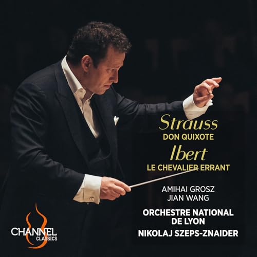 Conductor Amihai Grosz on CD cover for Strauss & Ibert recordings.