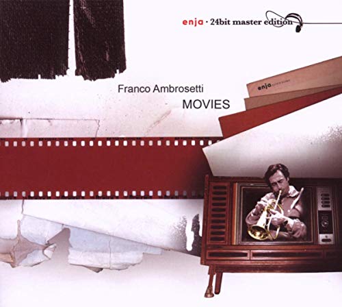 CD cover for Franco Ambrosetti’s “Movies” featuring a trumpet player in a TV.