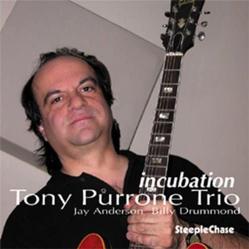 CD cover featuring jazz guitarist Tony Purrone holding his instrument.