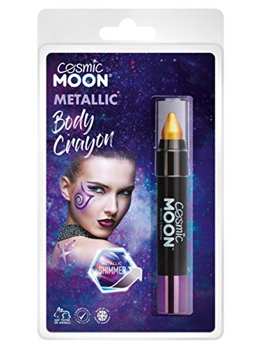 Smiffys Cosmic Moon Metallic Body Crayons, Gold