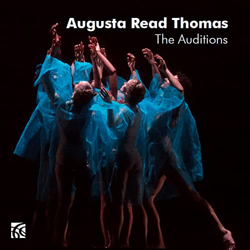 CD cover for "The Auditions" featuring dancers in blue fabric.