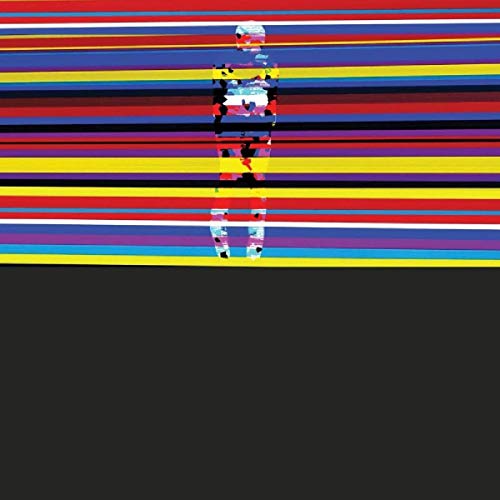 CD cover with a silhouetted figure against colorful horizontal stripes.