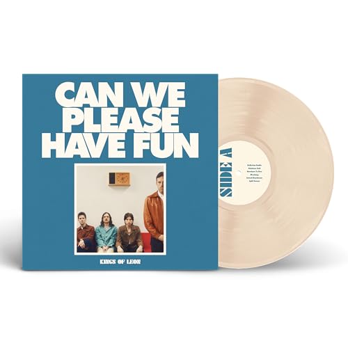 Kings of Leon “Can We Please Have Fun” vinyl record with band photo.