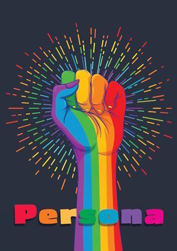Persona" DVD cover: rainbow-colored fist raised in a burst of light.