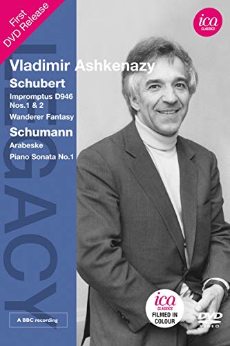 DVD cover featuring pianist Vladimir Ashkenazy, Schubert and Schumann compositions.