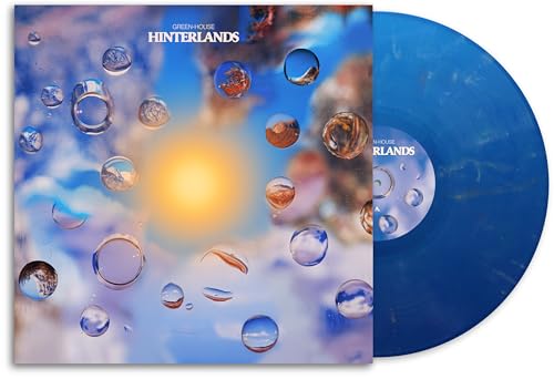 Vinyl record of Greenhouseās āHinterlandsā with blue and watery cover art.