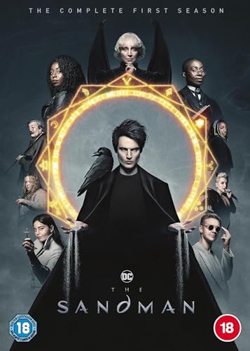 The Sandman DVD cover featuring the lead character, a raven, and supporting cast members.