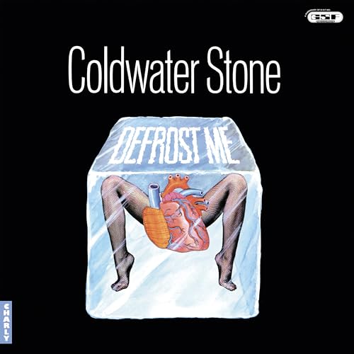 Album cover: legs in stockings inside an ice cube with a heart.
