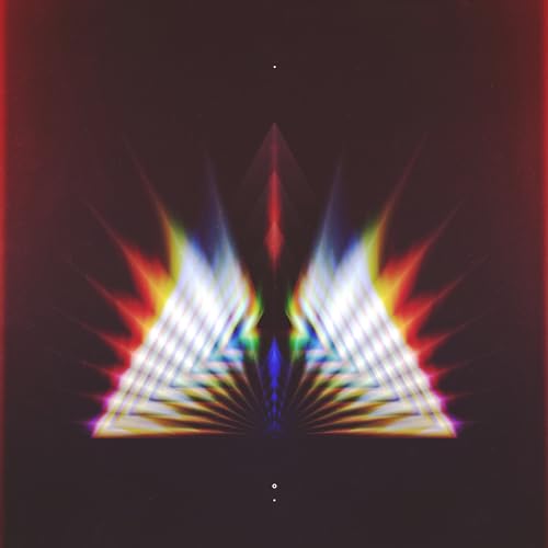 CD cover art: abstract symmetrical design with rainbow and fiery colors.