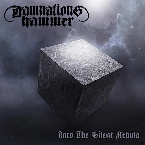 CD cover for Damnation's Hammer, featuring a dark, textured cube in space.