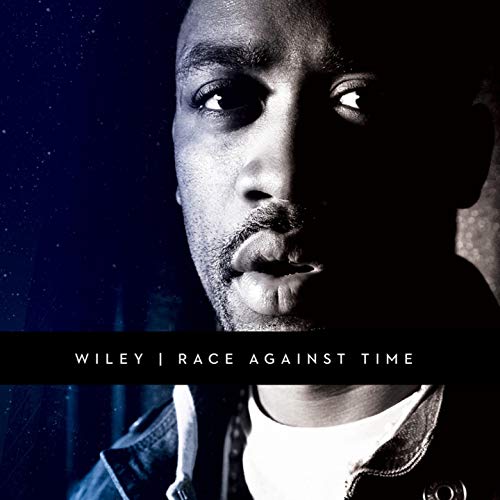 Close-up portrait of Wiley, album cover for “Race Against Time” CD.