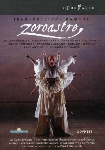 DVD cover for Rameau’s “Zoroastre” opera, featuring performers in costume.