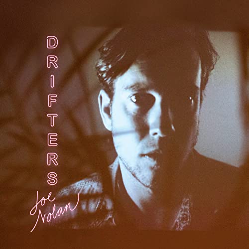 Album cover for "Drifters" by Joe Nolan, featuring a portrait of a man.