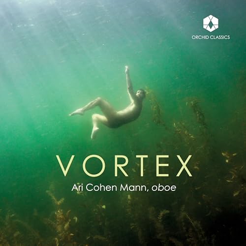 CD cover: submerged person with text “Vortex” and Orchid Classics logo.