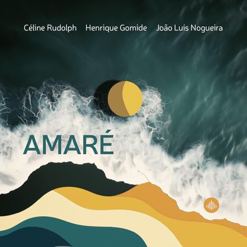 CD cover for "Amaré" by Rudolph, Gomide, and Nogueira, with abstract art.