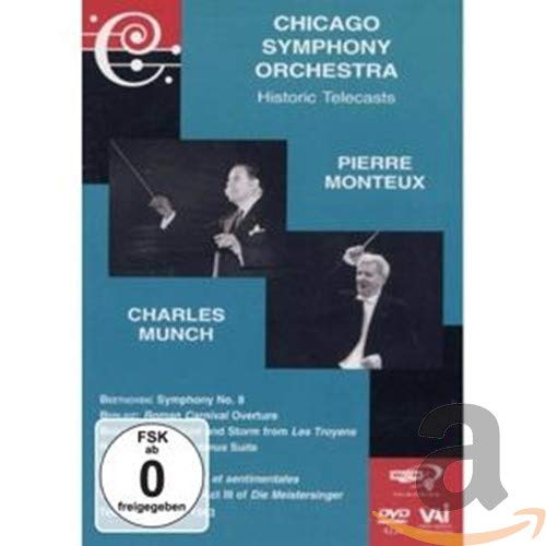 DVD cover for Chicago Symphony Orchestra historic telecasts featuring Monteux & Munch.