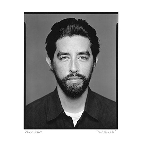 Black and white portrait of Jackie Greene with beard, album cover.