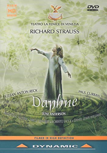DVD cover for Straussās āDaphneā opera, featuring a woman in a green dress.