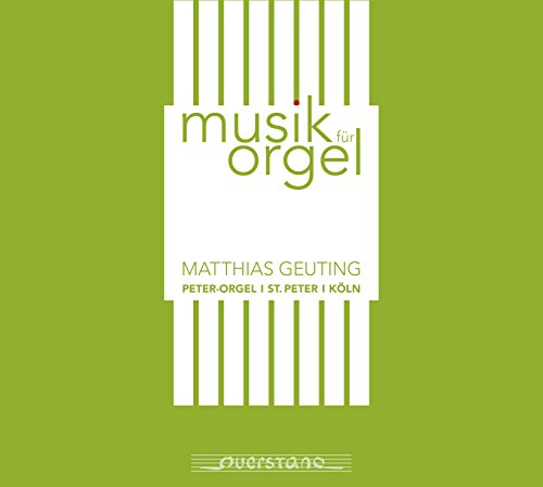 CD cover for "Musik für Orgel" by Matthias Geuting, green and white.