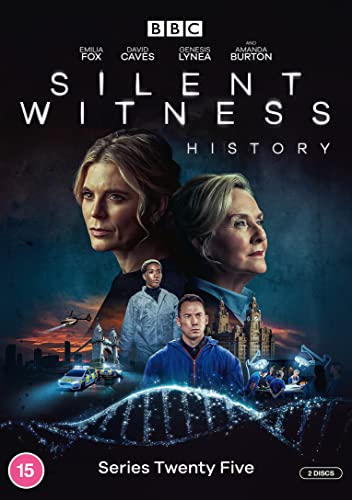 DVD cover for Silent Witness Series 25 featuring cast members and a DNA strand graphic.