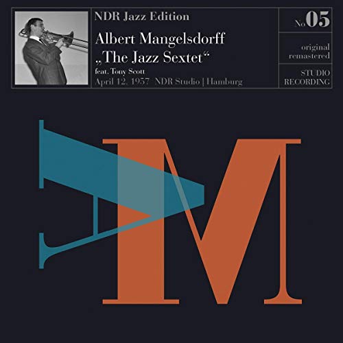 Albert Mangelsdorff’s “The Jazz Sextet” vinyl album cover with a trombonist.