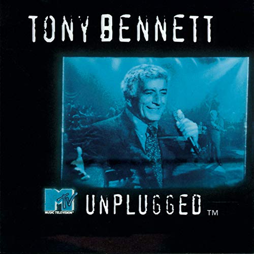 Tony Bennett’s “MTV Unplugged” CD cover with a portrait of the singer.