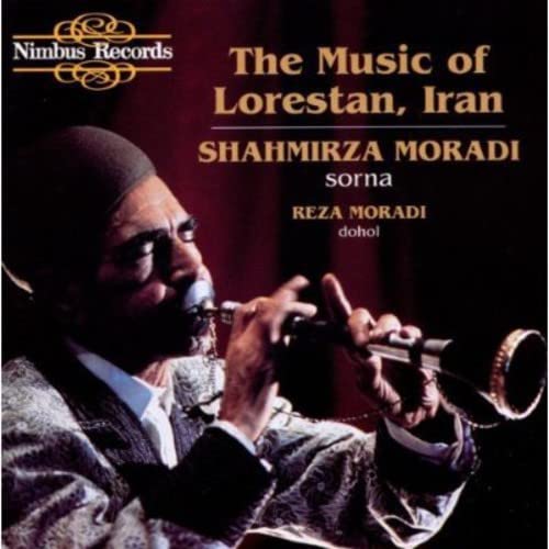 Man playing a sorna, a traditional Iranian wind instrument, CD cover.