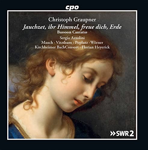 CD cover: portrait of a young woman with curly hair, classical art.