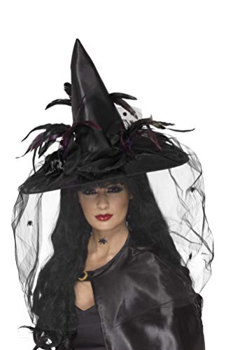 Smiffys Deluxe Witch Hat - Black