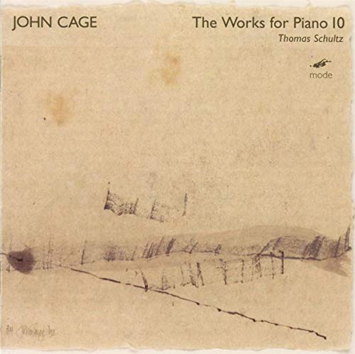 CD cover for John Cage’s “The Works for Piano 10” with landscape sketch.