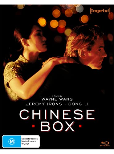 Blu-ray cover for "Chinese Box" featuring Jeremy Irons and Gong Li.