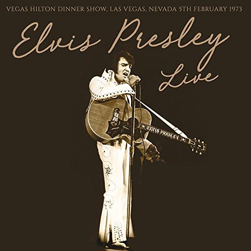 Sepia-toned CD cover featuring Elvis Presley performing with a guitar.