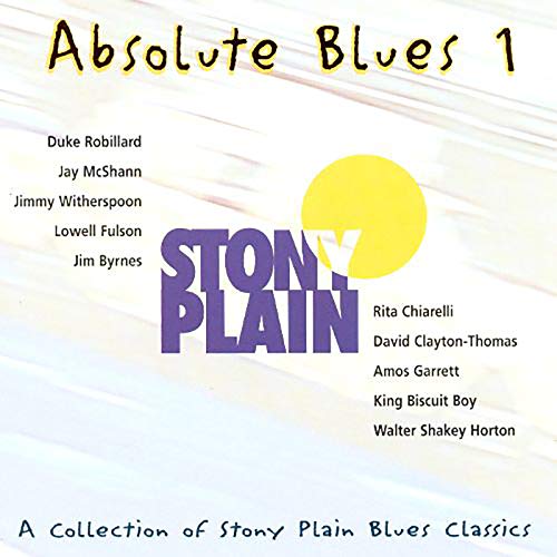 CD cover for “Absolute Blues 1” featuring a yellow sun and blue text.