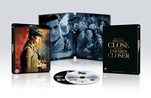 The Godfather Part II 4K UHD Steelbook Blu-ray with discs and case.