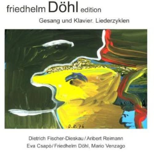 CD cover featuring abstract painting of yellow, red, and dark shapes.