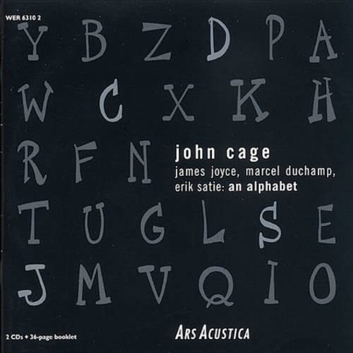 CD cover with gray letters against a black background, titled "An Alphabet.