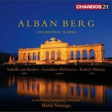 CD cover for Alban Berg’s Orchestral Works with a palace image.