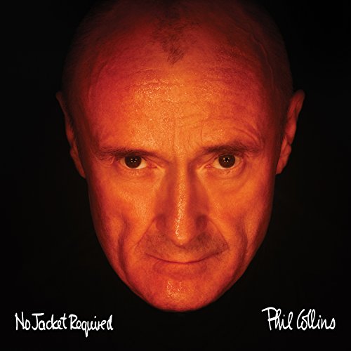 Phil Collins album cover: close-up portrait with orange lighting.