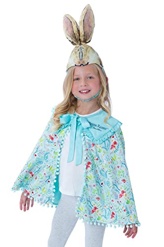 Smiffys 51683 Peter Rabbit Classic Deluxe Cape Kit, Girls, Blue, One Size