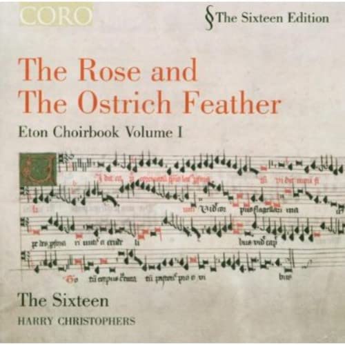CD cover featuring musical notation and the title “The Rose and The Ostrich Feather.”