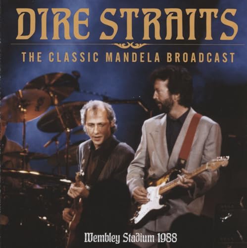 Dire Straits album cover featuring Mark Knopfler playing guitar onstage.
