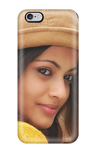 Phone case displaying a close-up portrait of a woman with brown hair.