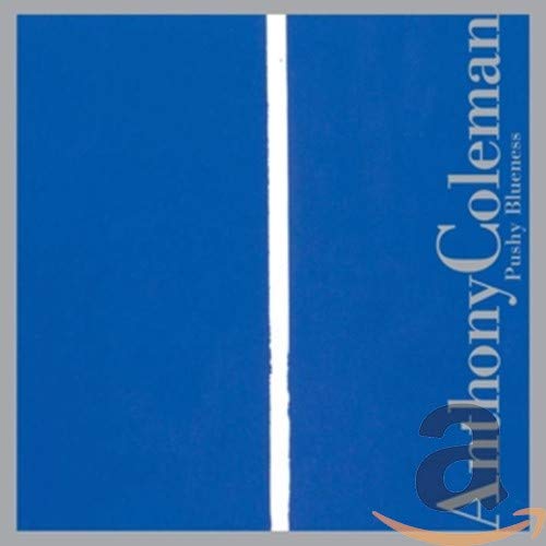 Blue CD cover with white line and artist/title text.