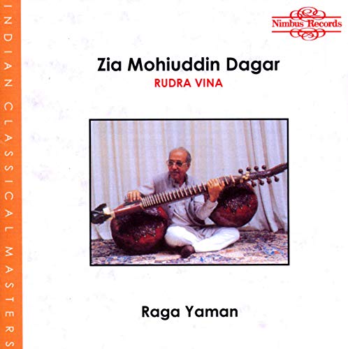 CD cover featuring Zia Mohiuddin Dagar playing a Rudra Veena.
