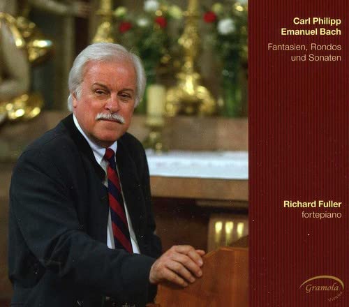 CD cover featuring pianist Richard Fuller in front of a church interior.